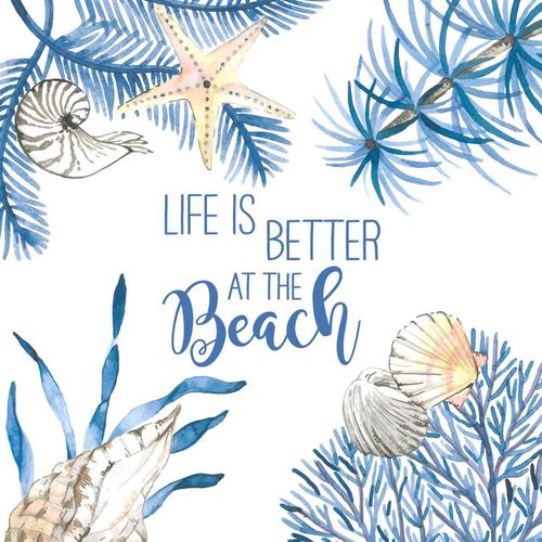 Cocktailserviette "Life is better at the beach", 25 x 25 cm