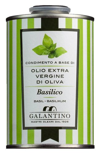 Natives Olivenöl extra mit Basilikum